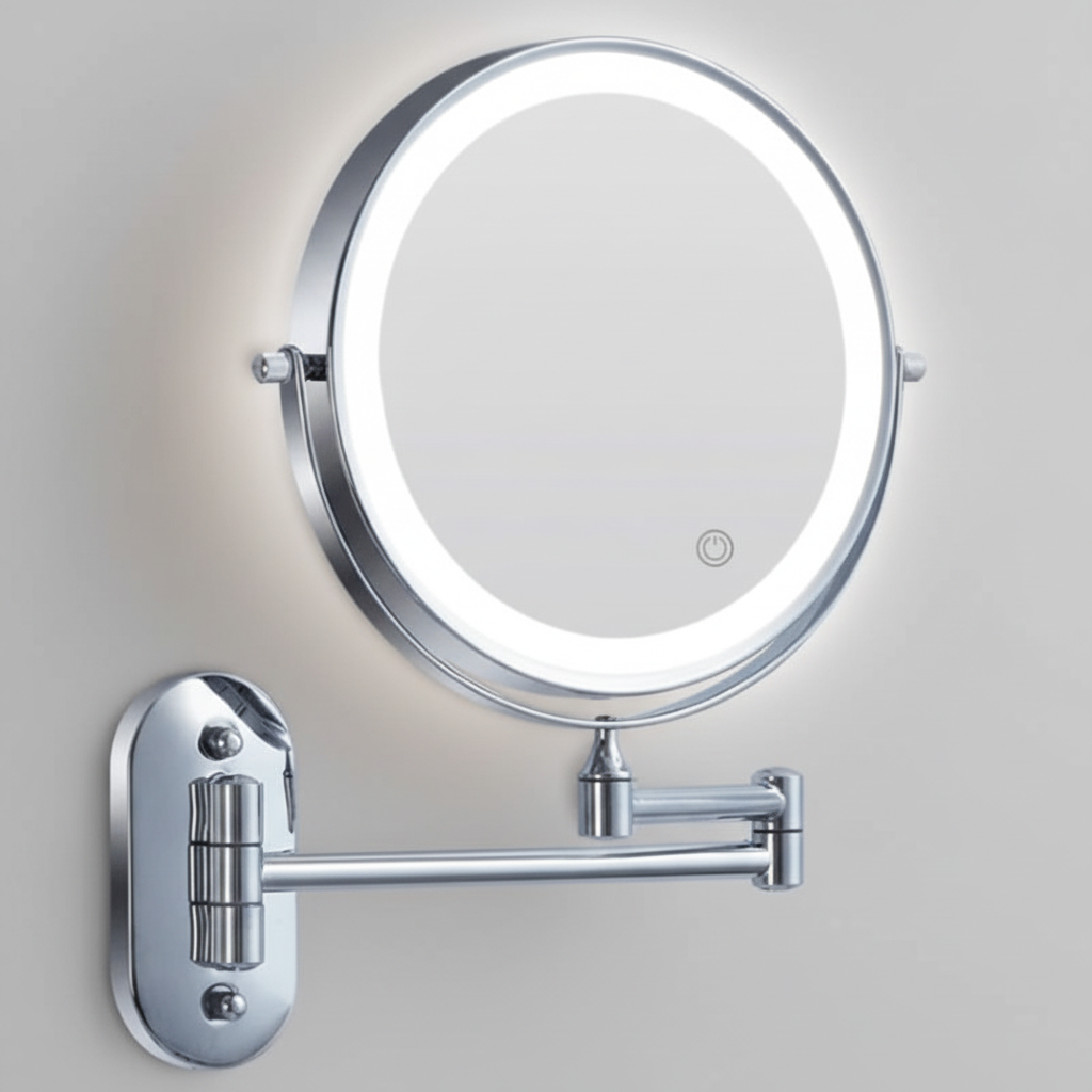 Miroir grossissant LED sans fil à éclairage réglable, vue 8