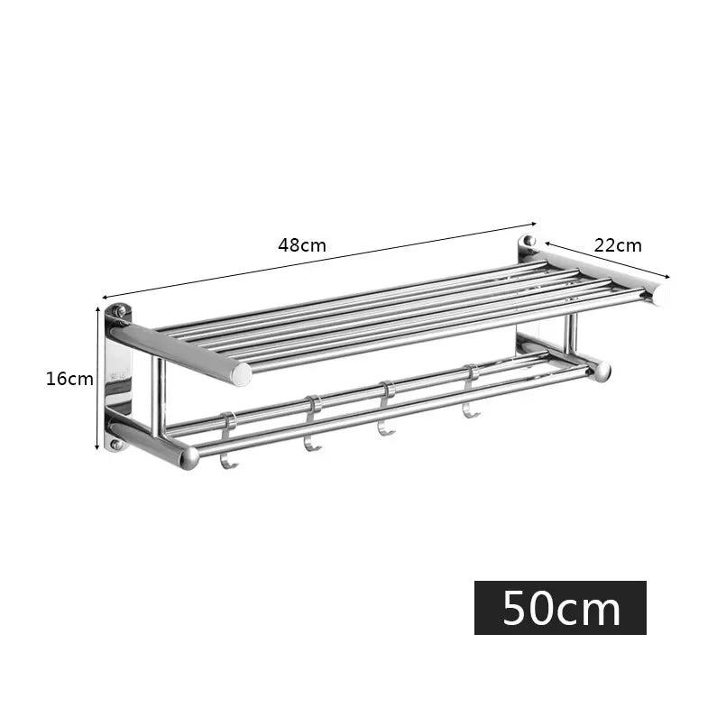 Porte-serviettes mural en acier inoxydable, vue 4