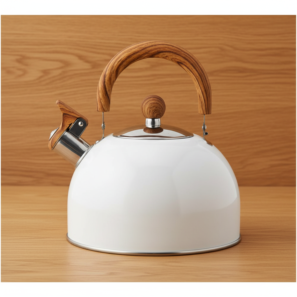 Bouilloire sifflante AquaChant coloris blanc