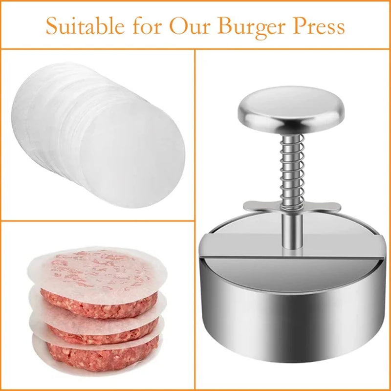 Bords retravaillés de la presse à hamburger en acier inoxydable