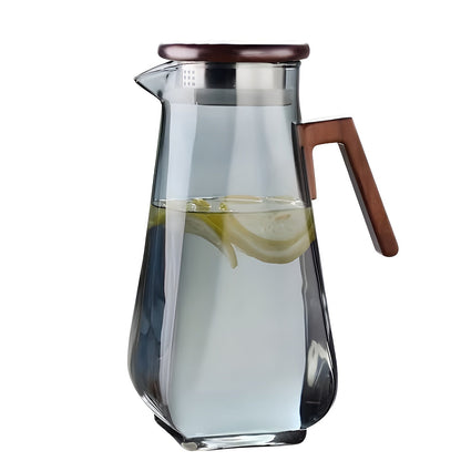 Carafe en verre de 1,5 L pour boissons froides et chaudes