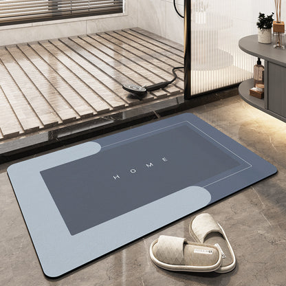 Tapis de bain absorbant de forme rectangulaire, coloris gris foncé