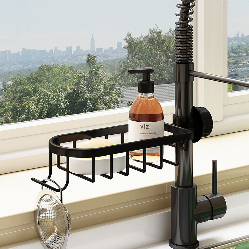 Porte-savon de douche en aluminium, vue de profil