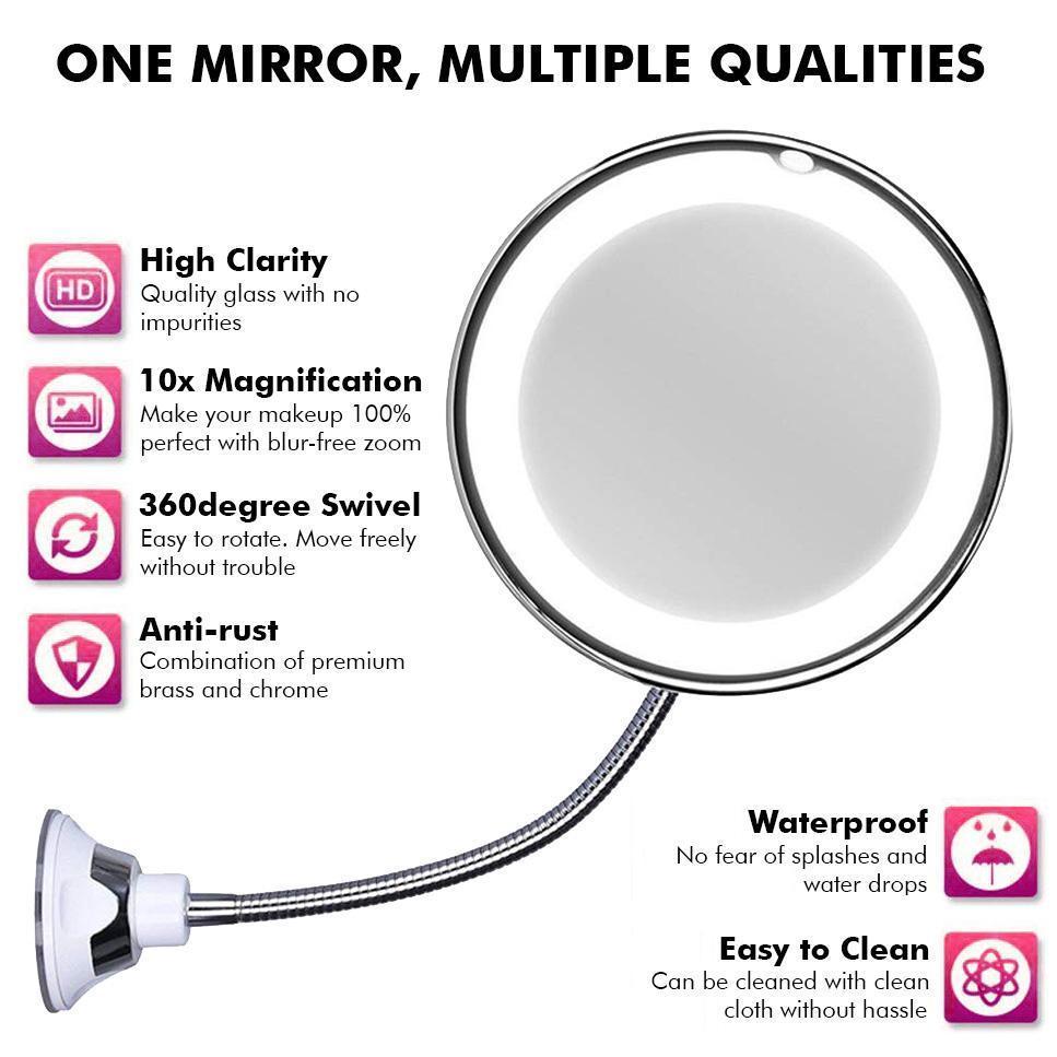 Base à ventouse du miroir de maquillage