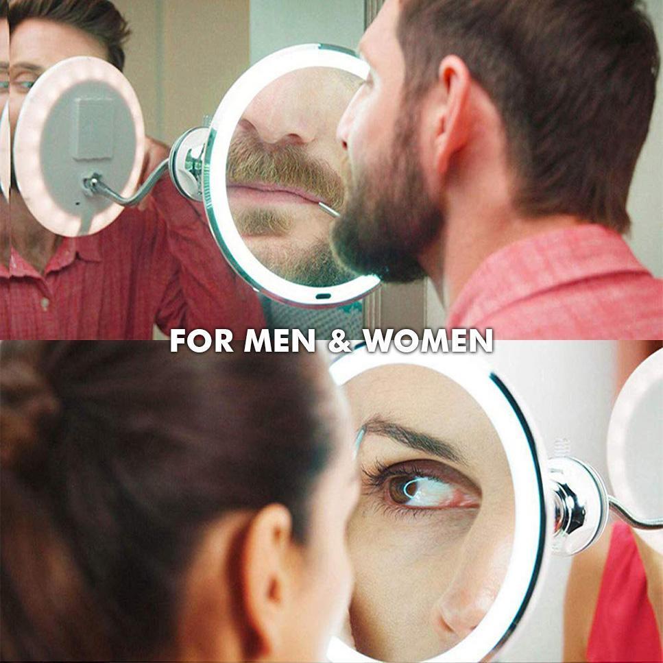 Miroir de maquillage sans fil fonctionnant sur piles