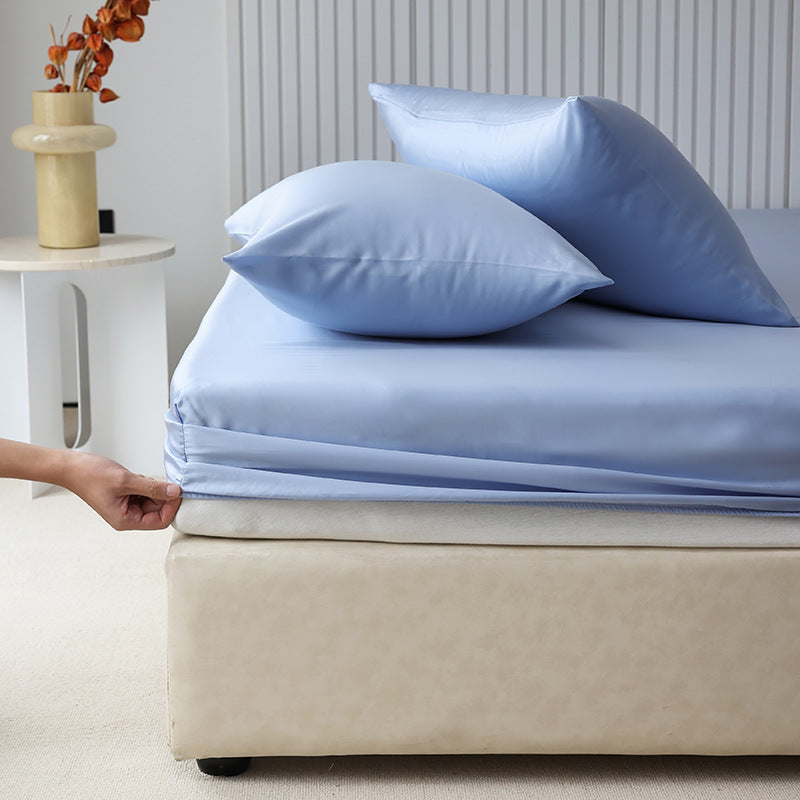 Taies d'oreiller en Tencel lyocell coloris bleu ciel avec fermeture à glissière