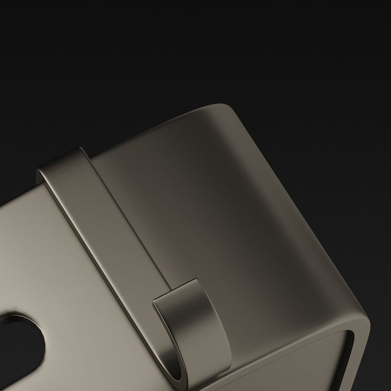 Étagère de salle de bains en aluminium gris fixée au mur