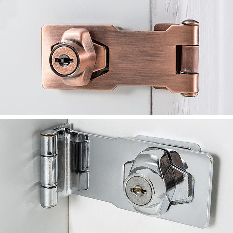 Verrou de porte à clé installé sur une porte vitrée, sans perçage