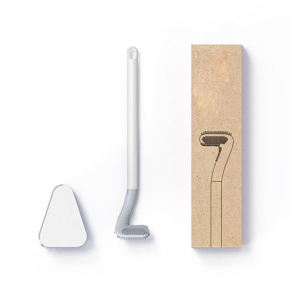Brosse WC avec support dans une salle de bains claire