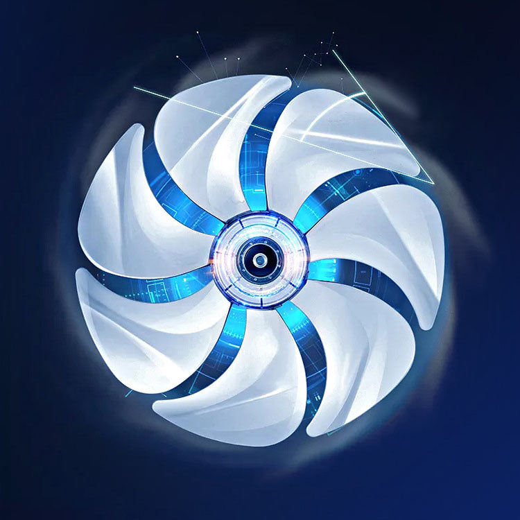 Ventilateur d'extraction vu de trois quarts