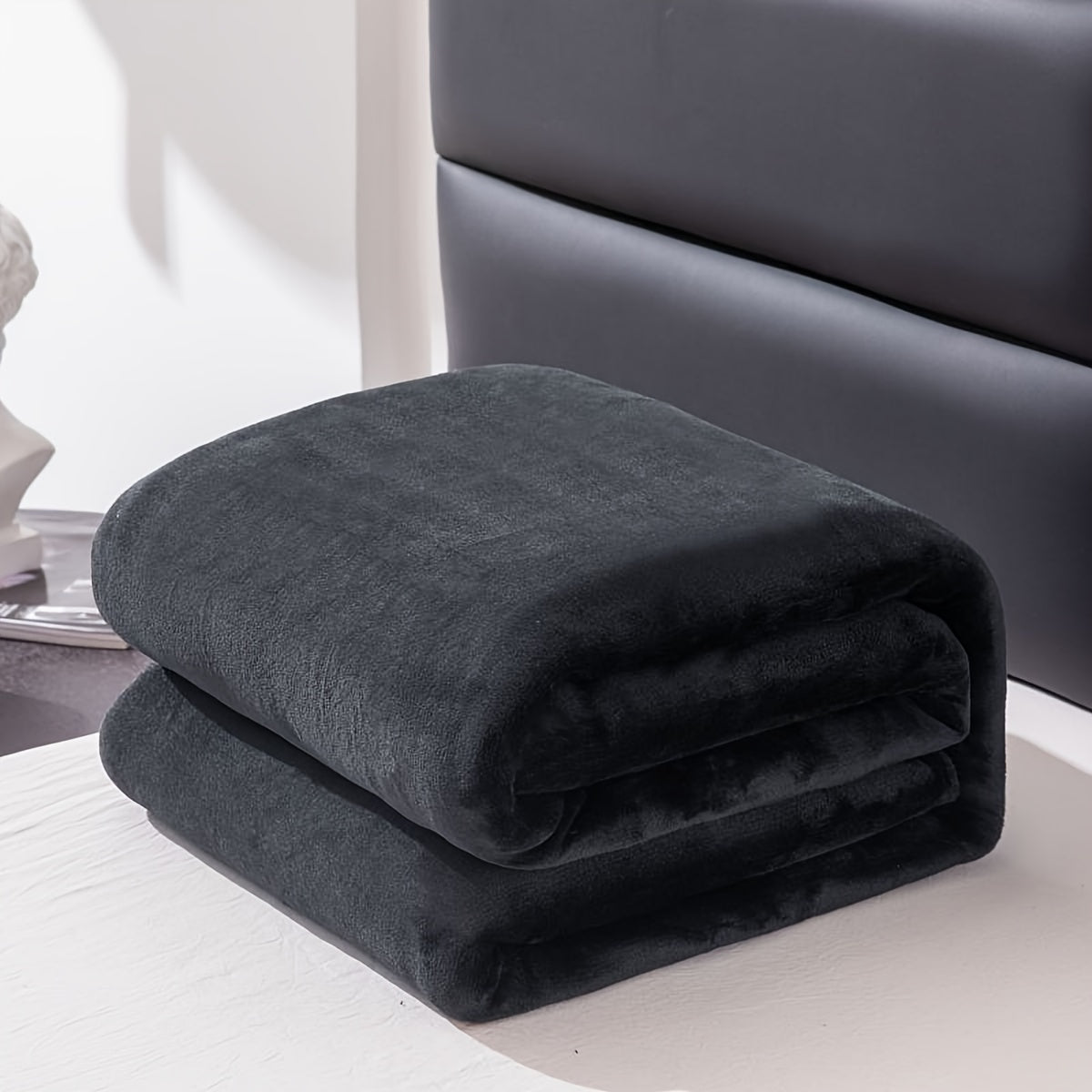 Détail du tissu duveteux de la couverture en flanelle