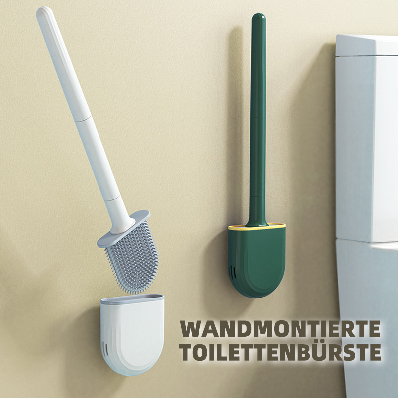 Brosse WC blanche posée dans son support ajouré