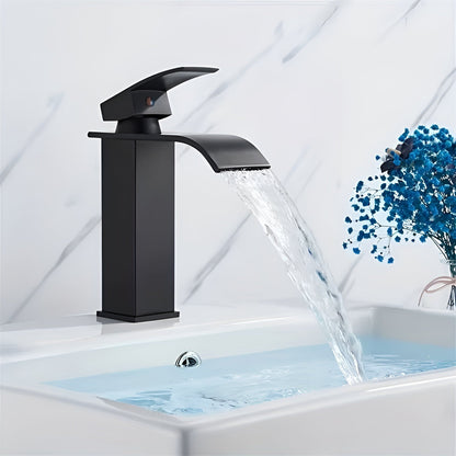 Mitigeur de lavabo en acier inoxydable avec bec cascade