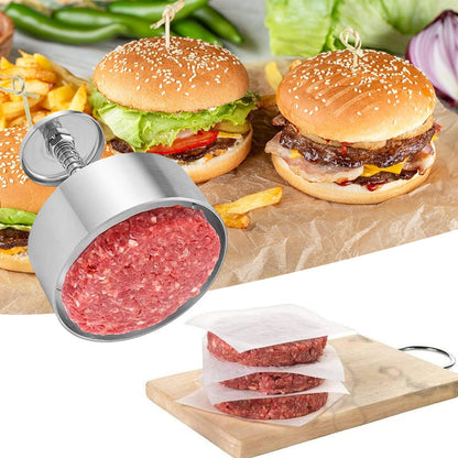 Hamburger monté avec une galette formée à la presse