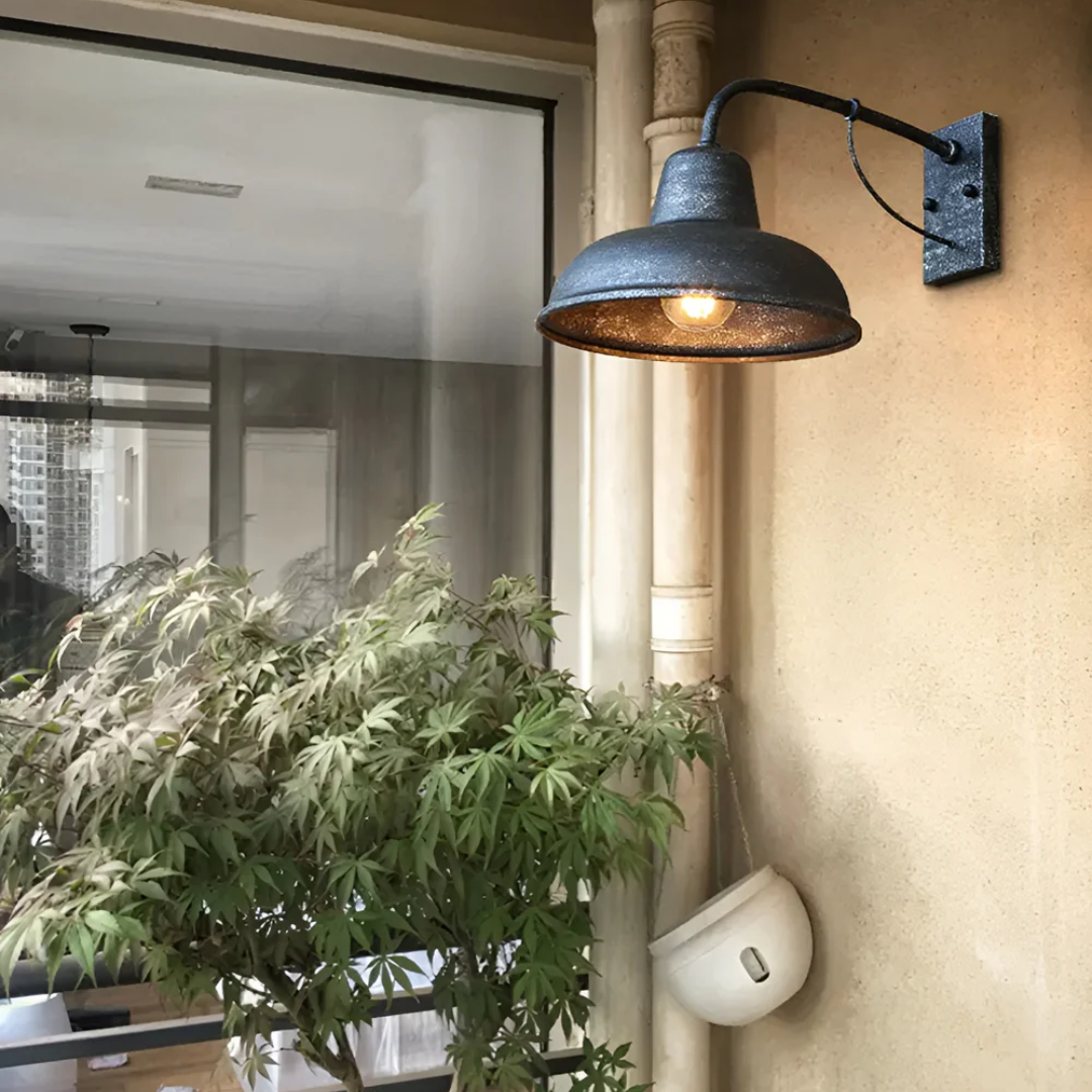 Applique murale industrielle pour terrasse, jardin ou façade