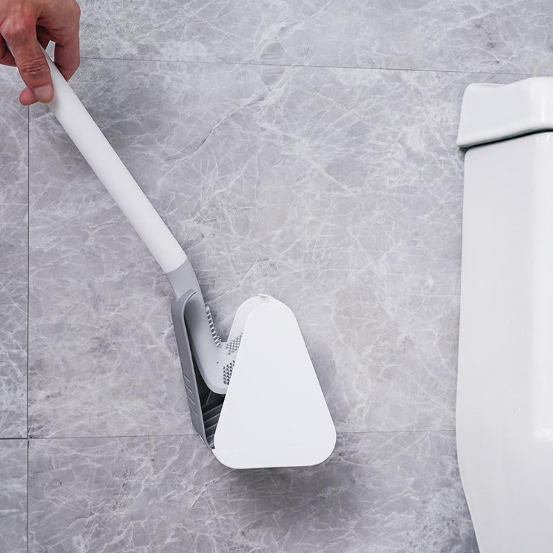 Poils en TPR de la brosse WC en gros plan