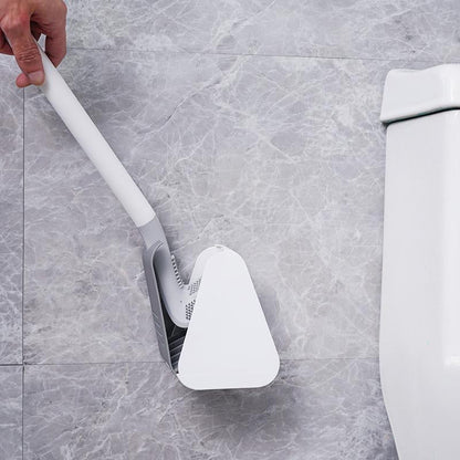 Poils en TPR de la brosse WC en gros plan