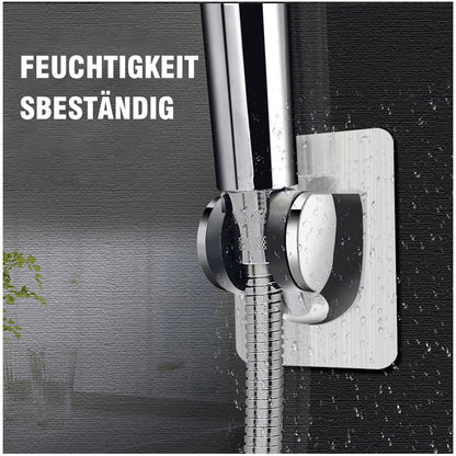Support de douchette adhésif de teinte argent
