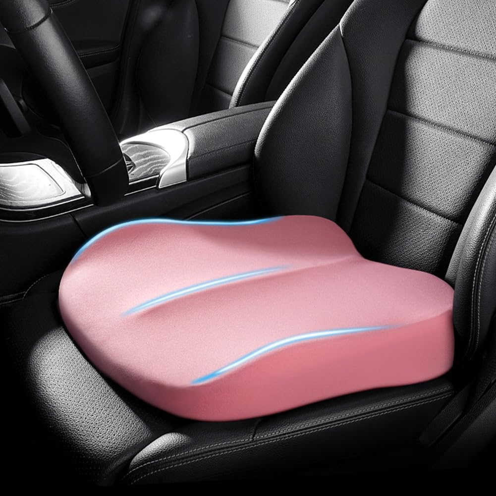 Coussin rehausseur de siège en mousse à mémoire de forme, coloris rose