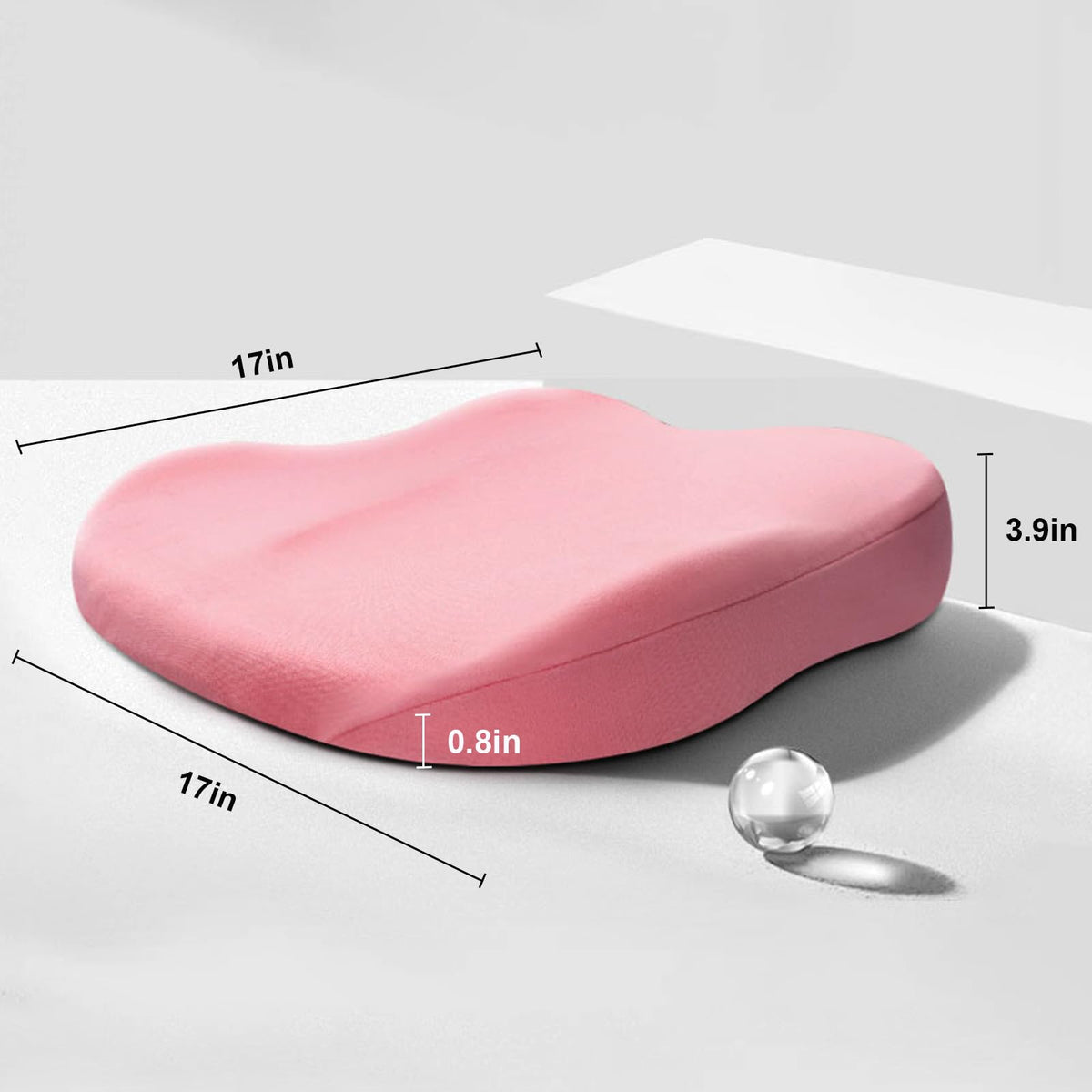 Coussin de siège utilisé sur un fauteuil de bureau devant un ordinateur