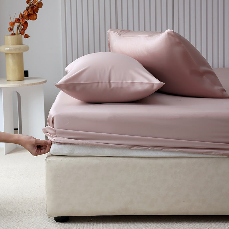 Taies d'oreiller en Tencel lyocell coloris rose foncé avec fermeture à glissière