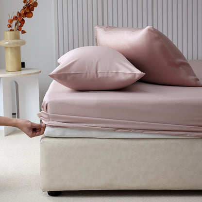 Taies d'oreiller en Tencel lyocell coloris rose foncé avec fermeture à glissière