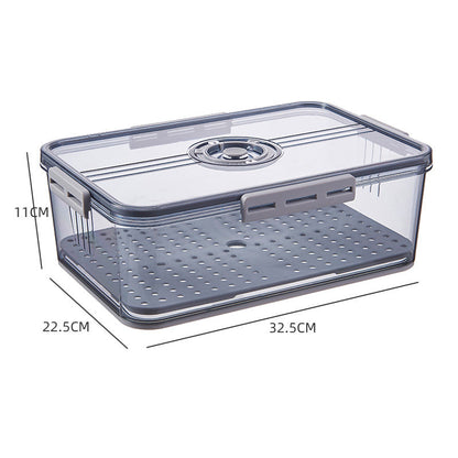 Boîte de rangement pour réfrigérateur, coloris gris, version haute et grande