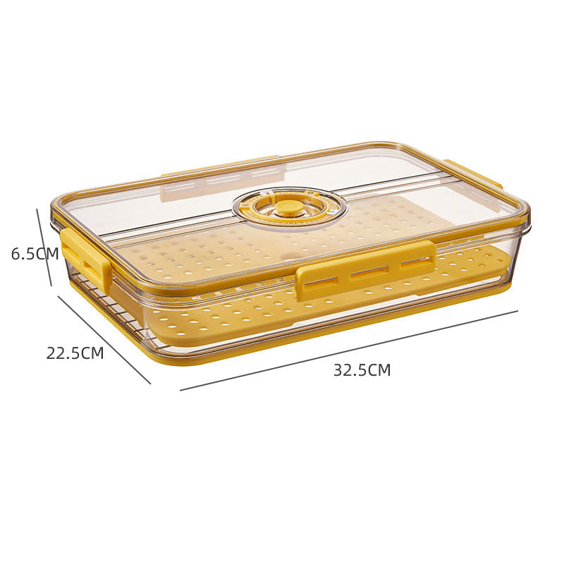 Boîte de rangement pour réfrigérateur, coloris jaune, version basse et grande