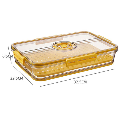 Boîte de rangement pour réfrigérateur, coloris jaune, version basse et grande