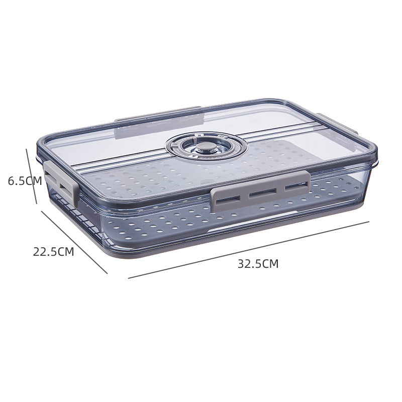 Boîte de rangement pour réfrigérateur, coloris gris, version basse et grande