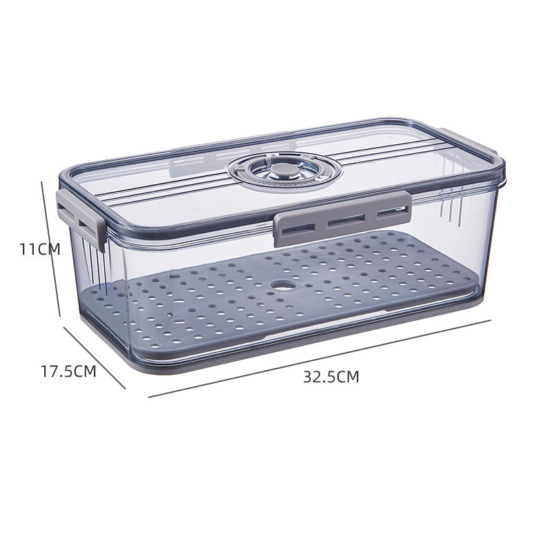 Boîte de rangement pour réfrigérateur, coloris gris, version haute et petite