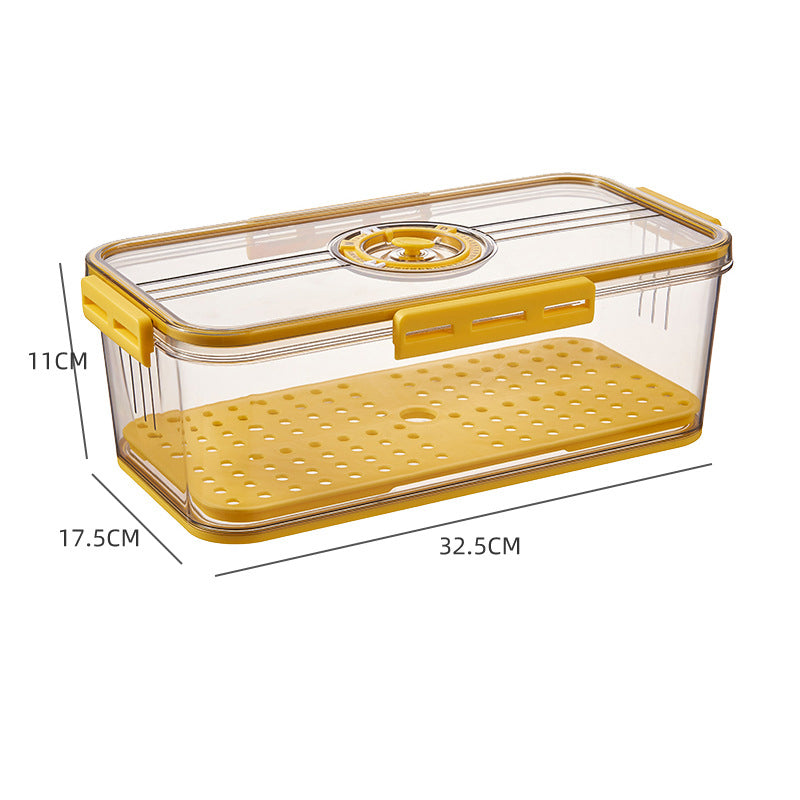 Boîte de rangement pour réfrigérateur, coloris jaune, version haute et petite