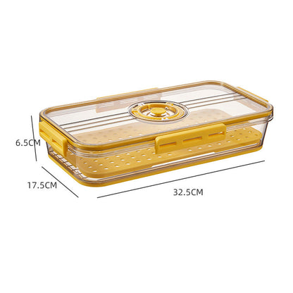 Boîte de rangement pour réfrigérateur, coloris jaune, version basse et petite