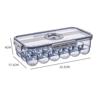 Boîte de rangement pour réfrigérateur, coloris gris, version boîte à œufs petite