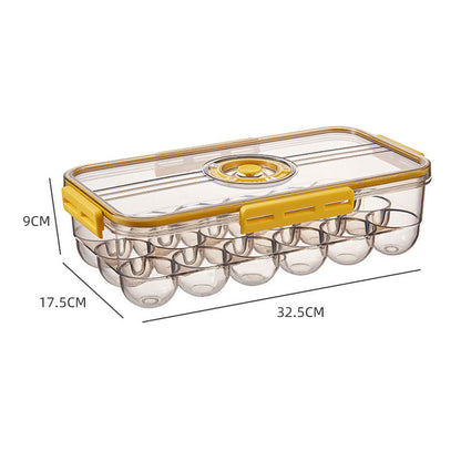 Boîte de rangement pour réfrigérateur, coloris jaune, version boîte à œufs petite