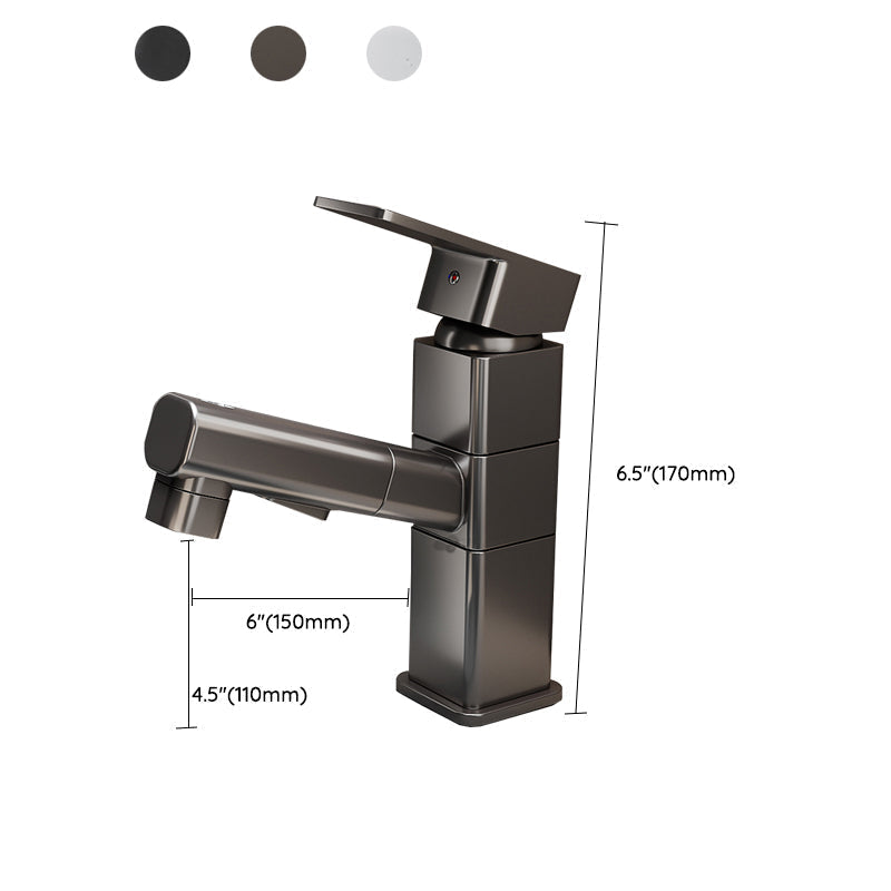 Flexibles d'alimentation livrés avec le robinet de lavabo gris à bec carré
