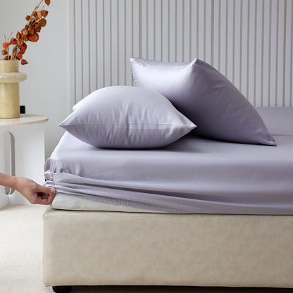Taies d'oreiller en Tencel lyocell coloris lilas avec fermeture à glissière