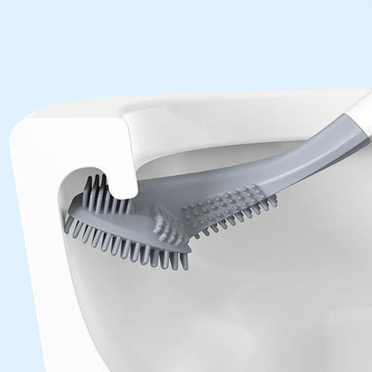 Brosse WC atteignant l'arrière de la cuvette