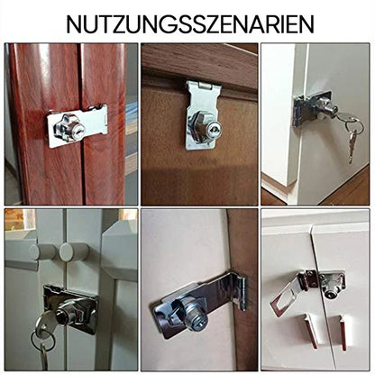 Verrou de porte à clé avec ses deux clés posées à côté du boîtier