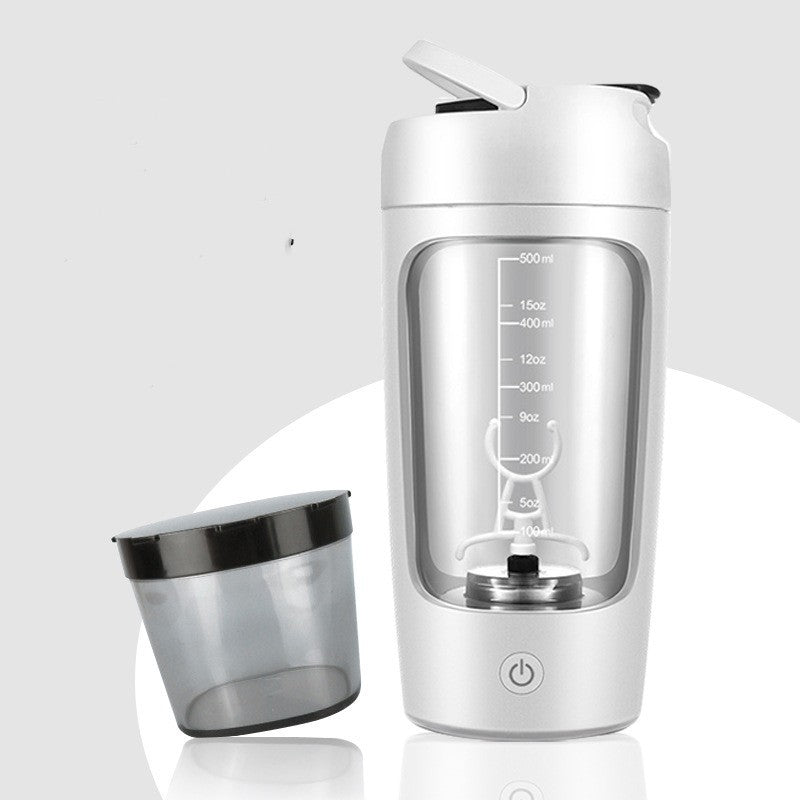 Shaker électrique bleu posé sur un plan de travail