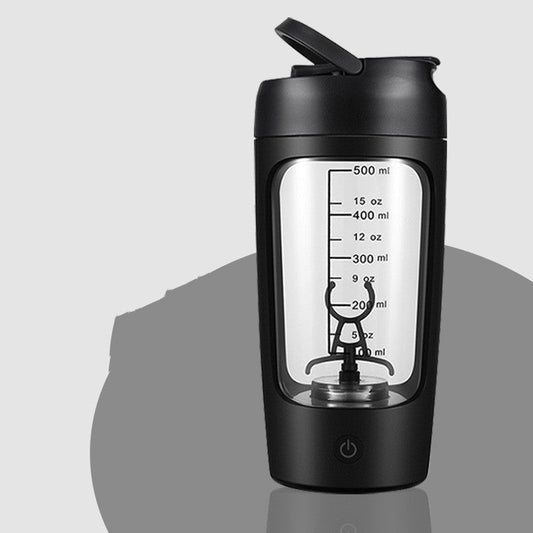 Shaker électrique noir avec son couvercle fermé
