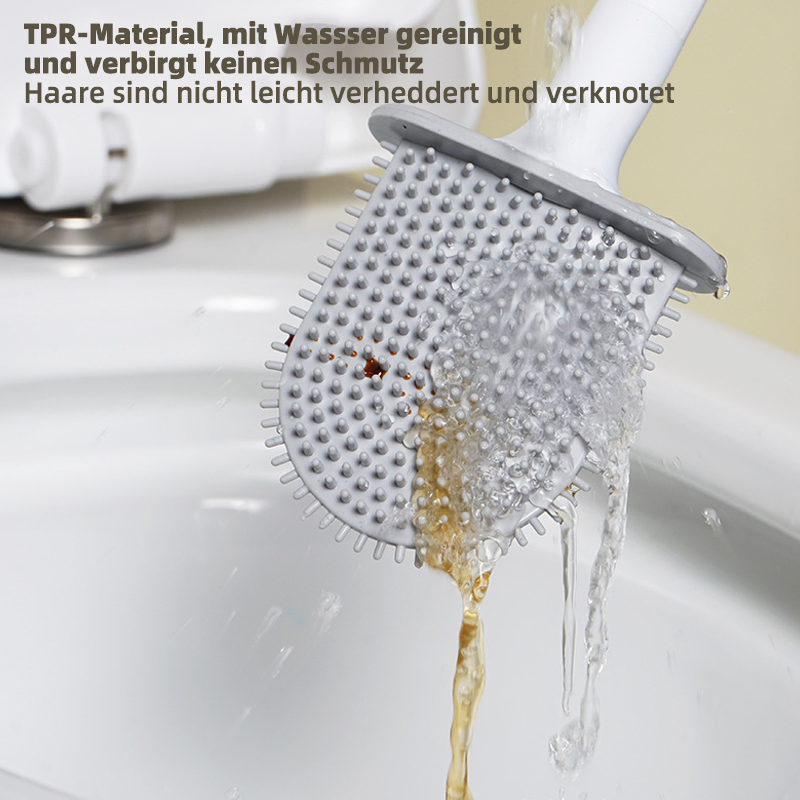 Brosse WC orange avec manche antidérapant
