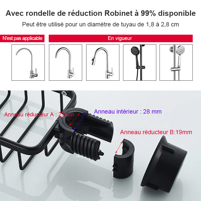 Barre supplémentaire du porte-savon pour suspendre un gant