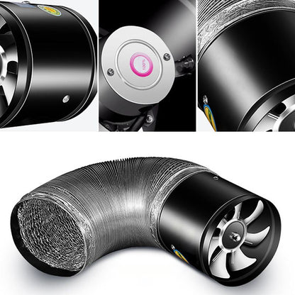 Arrière du ventilateur d'extraction et son moteur