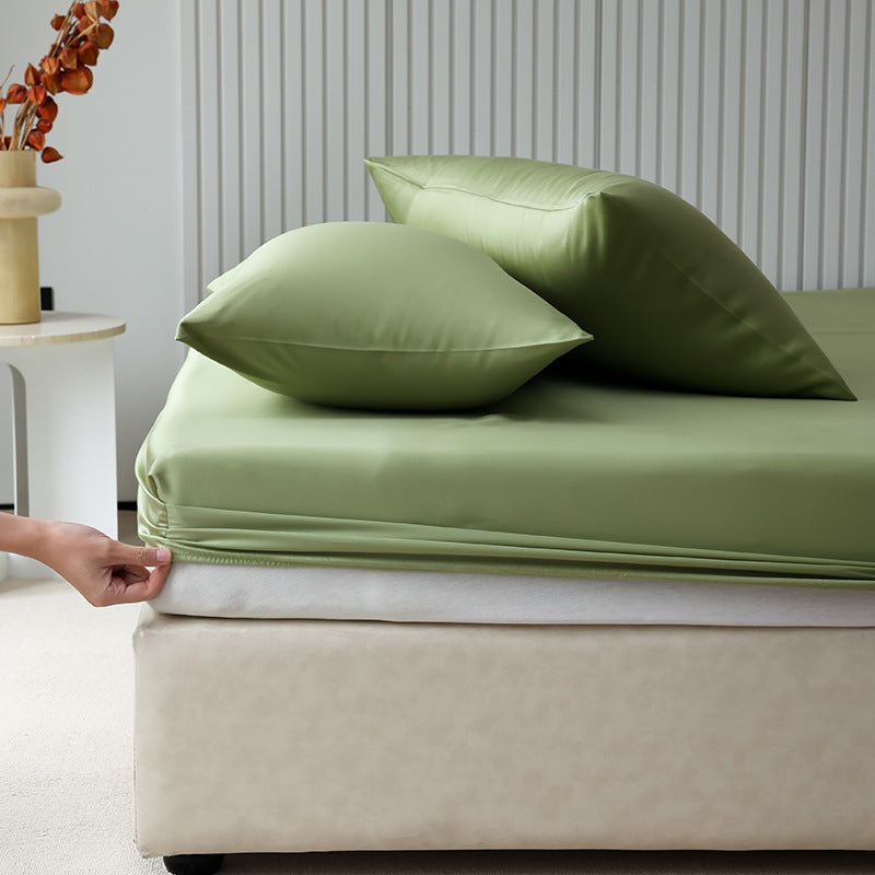 Taies d'oreiller en Tencel lyocell coloris vert foncé avec fermeture à glissière