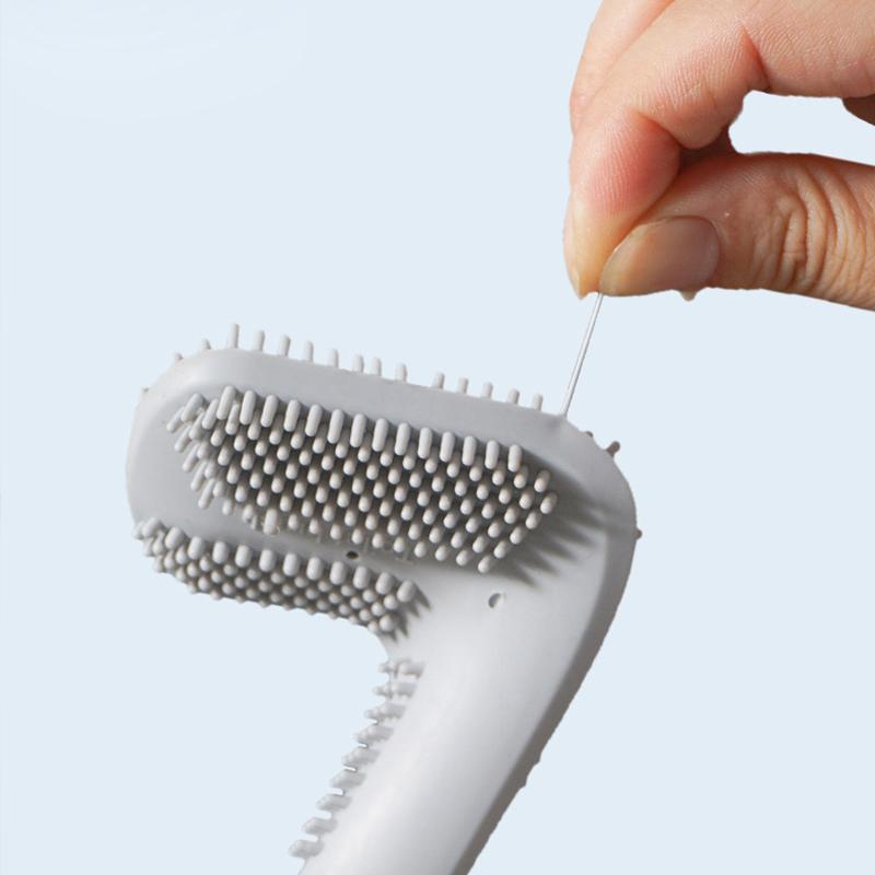 Brosse WC et son support vus de face