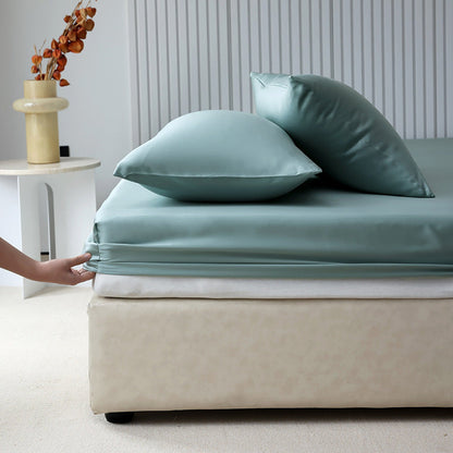 Lot de deux taies d'oreiller en Tencel lyocell avec fermeture à glissière