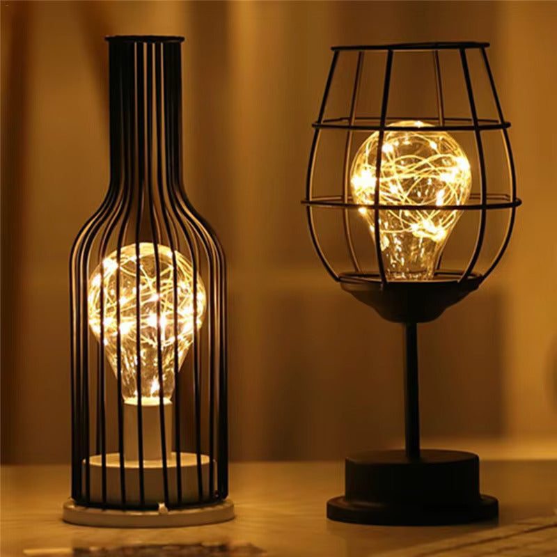 Lampe décorative sans fil en forme de verre à vin
