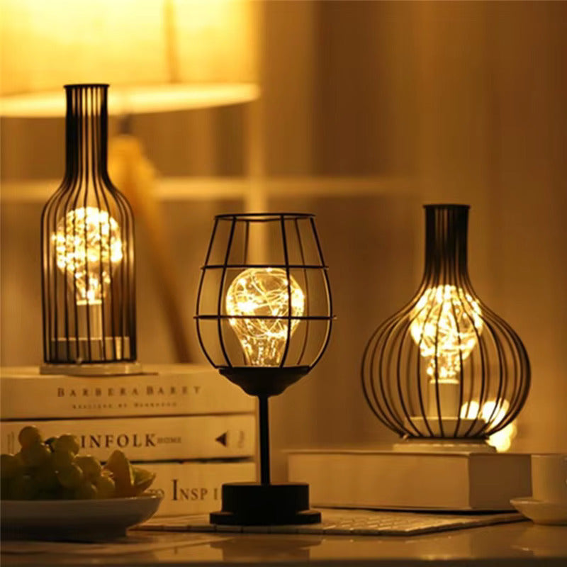 Lampe décorative sans fil en forme de bouteille de vin