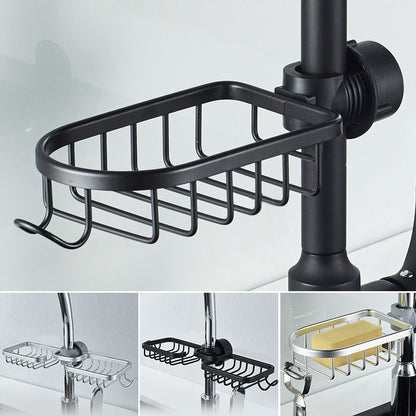 Porte-savon de douche simple en aluminium anodisé